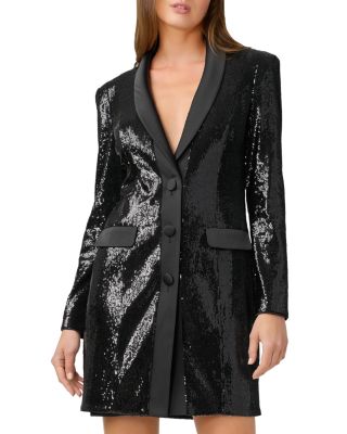 Aidan by Aidan Mattox Sequin Tuxedo Blazer Dress Bloomingdale s