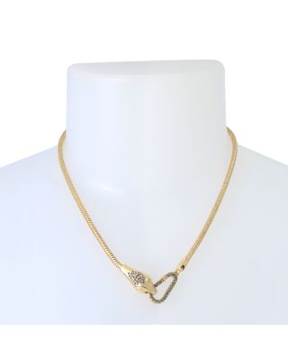 Snake Head Strand Necklace, 16.5"