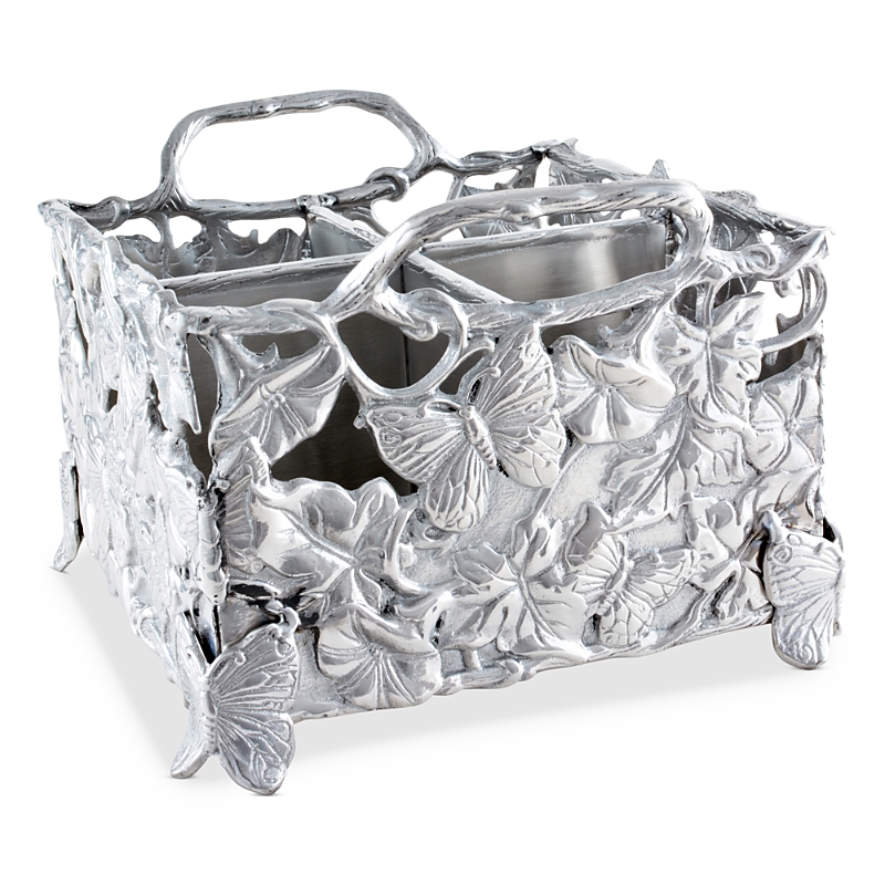 Vagabond House Butterfly Flatware Caddy In Silver
