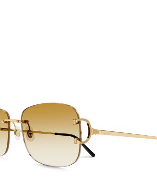 Signature C 24K Gold Plated Rimless Sunglasses