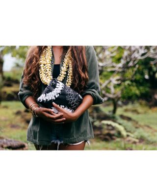 ALOHA collection★Small Pouch.スモールポーチ＜ Puakenikeni＞ Puakenikeni Small Pouch in Honey on Tide | ALOHA Collection