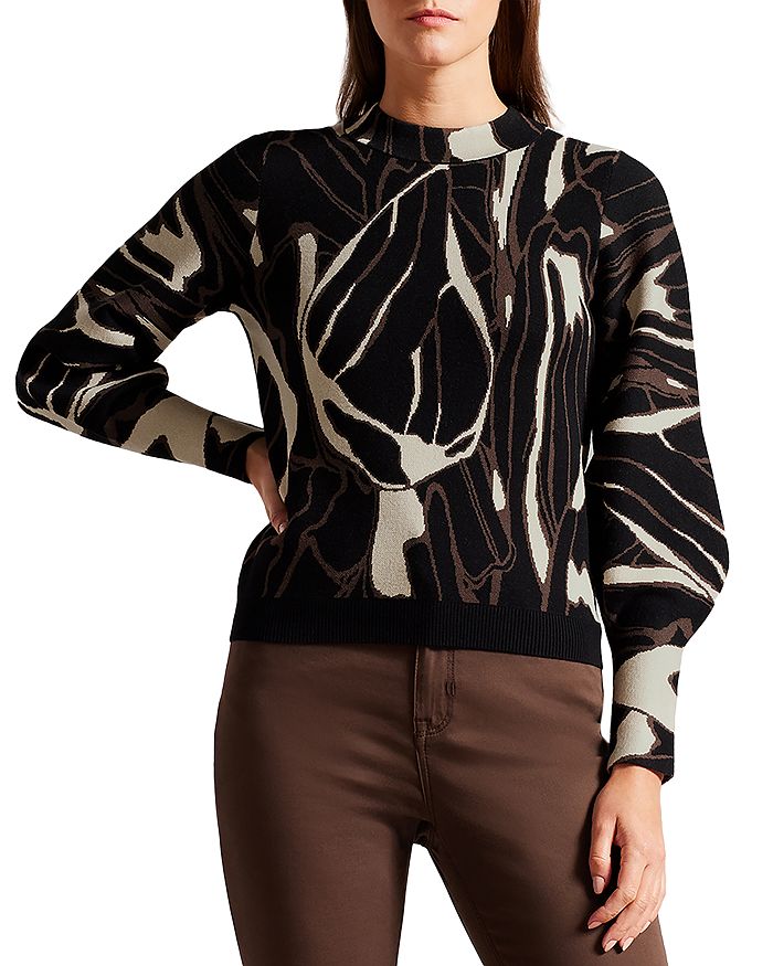 Ted Baker Marelia Jacquard Blouson Sleeve Sweater | Bloomingdale's