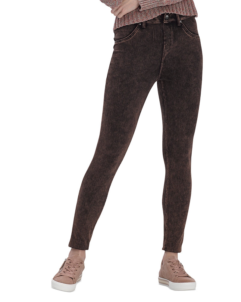 Hue Ultrasoft Denim Leggings In Cinnamon Acid Wash