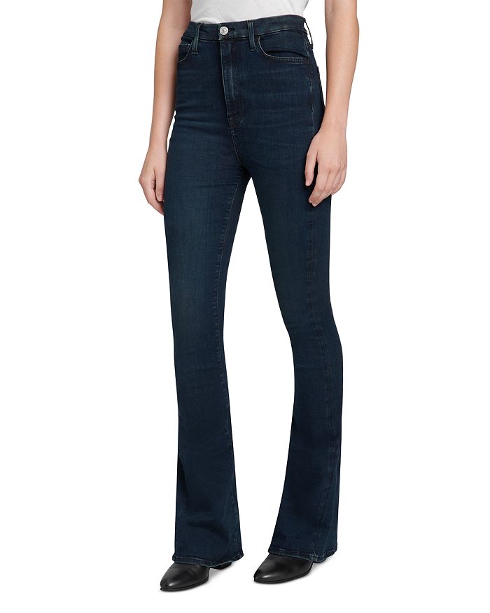 7 For All Mankind High Rise Skinny Bootcut Jeans in Grace Blue |  Bloomingdale's