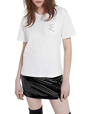 The Kooples Cotton Logo Tee In White