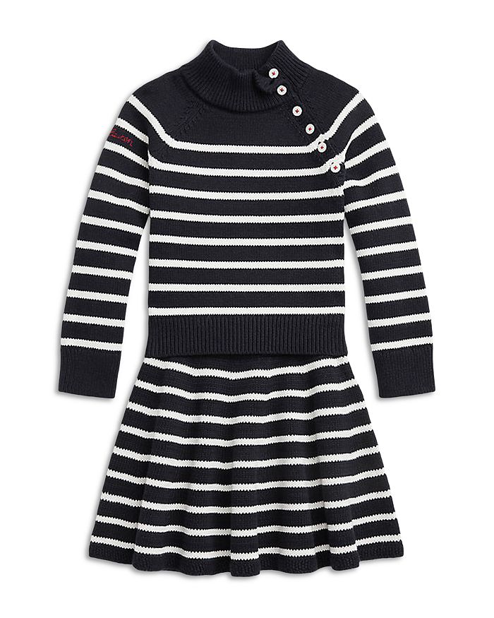 Ralph Lauren - Girls' Striped Cotton Sweater & Skirt Set - Little Kid, Big Kid