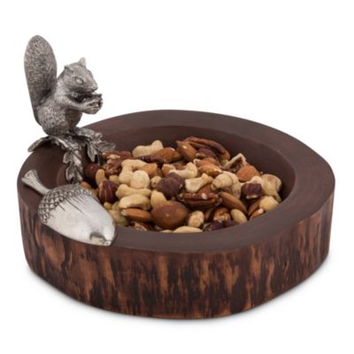 Standing Squirrel Nut Bowl and Scoop