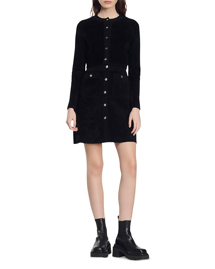 Sandro quilted effect cardigan sales