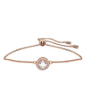 Swarovski Silver-tone Constella Crystal Bangle Bracelet In Rose Gold