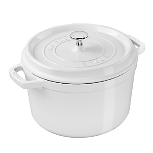Staub Cast Iron 5-qt Tall Cocotte In White