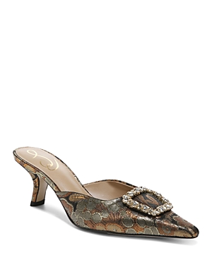 Shop Sam Edelman Women's Brit Jewel Buckle Pointed Toe Pumps In Bronze Multi