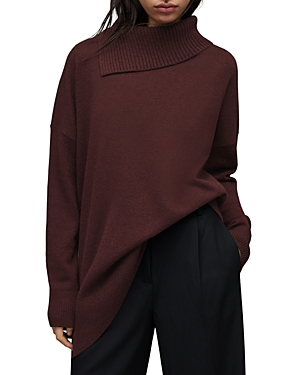 Allsaints Whitby Cashmere Blend Sweater In Chesnut Brown