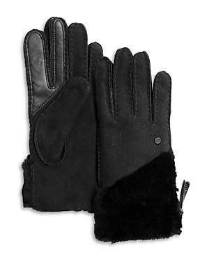 Shop Ugg Shearling Gloves In Black