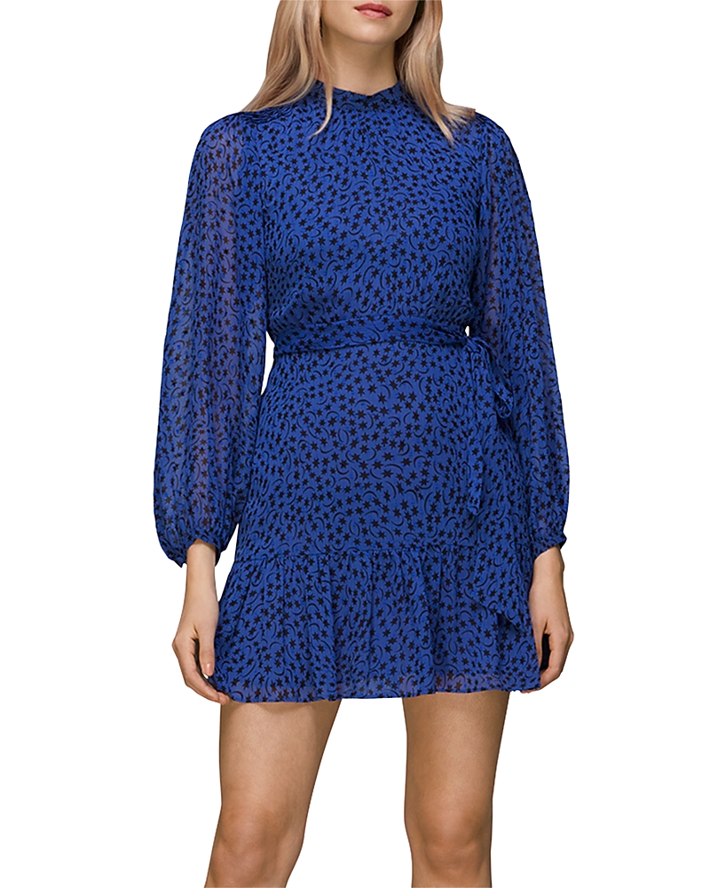 Whistles Warped Star Print Dobby Dress