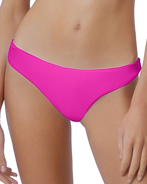 Pq Swim Basic Ruched Bikini Bottom In Hot Pink