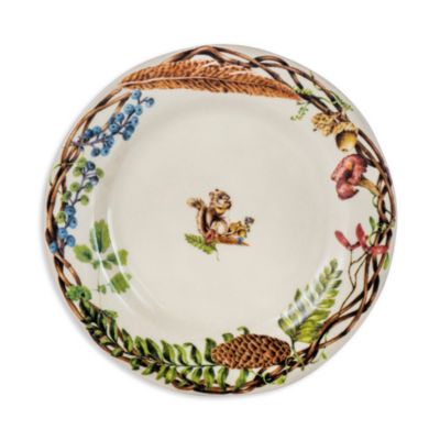 Forest Walk Caf&amp;eacute; Au Lait Dessert/Salad Plate, Assorted Set 4