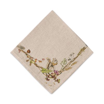Forest Walk Caf&eacute; Au Lait Napkin with Animals