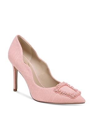 Sam Edelman Harriett Pointed Toe Pump In Coral Peach