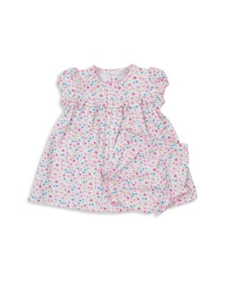 Kissy Kissy Baby Girls Lavender Floral Roses and Blooms Smocked Romper