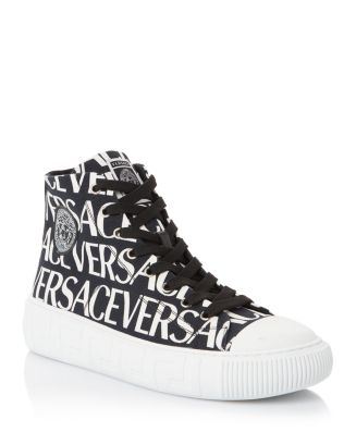 Versace LA GRECA VARSITY ハイトップ トレーナー スニーカー Versace La Greca Python Print High Top Sneaker for Men | Lyst