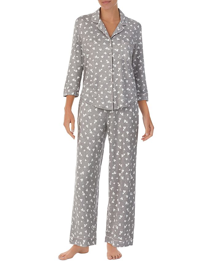 kate spade new york Three Quarter Sleeve Pajama Set | Bloomingdale's