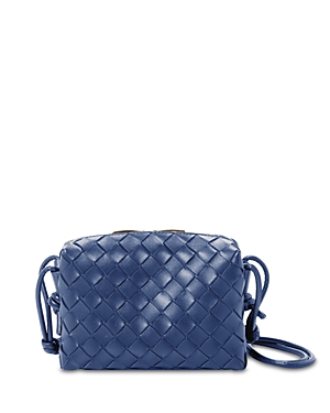 Bottega Veneta Mini Loop Camera Intrecciato Leather Crossbody Bag In Cruise/gold