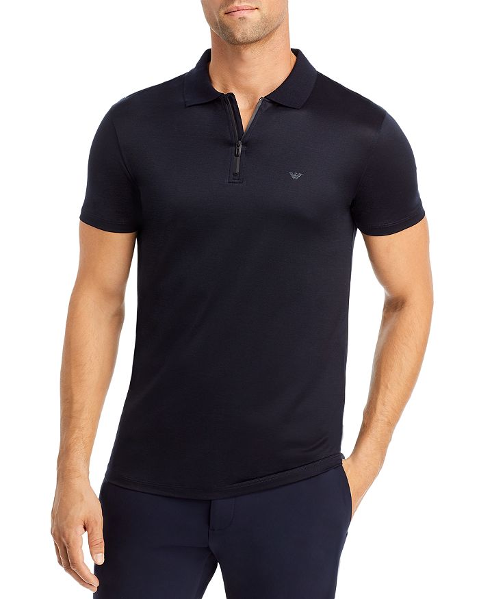 Armani best sale zip polo