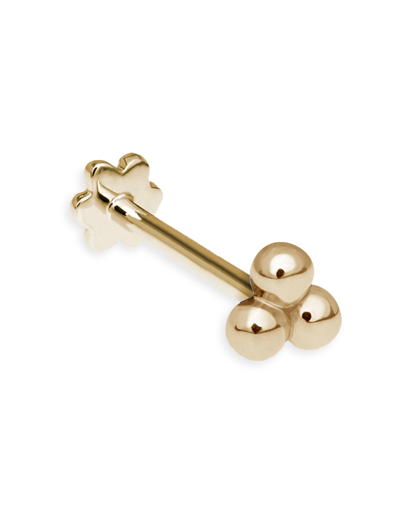 Maria Tash Large Trinity Ball Threaded Stud Earring In Gold