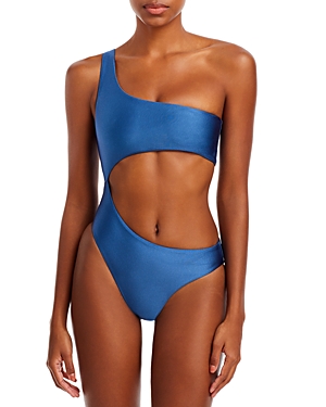 Jade Swim Luna Asymmetrical Side Cutout Swimsuit