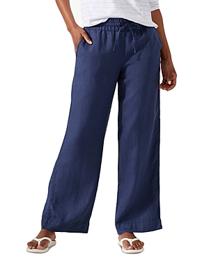 Shop Tommy Bahama Two Palms Linen Pants In Island Navy