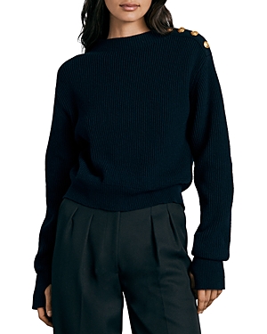 Shop Rag & Bone Nancy Crewneck Sweater In Navy