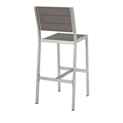  Shore Outdoor Patio Aluminum Armless Bar Stool