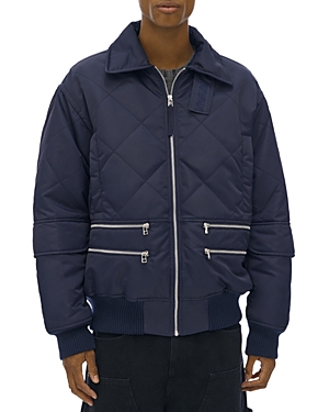 Helmut Lang Men's Quilted Aviator Jacket In Navy