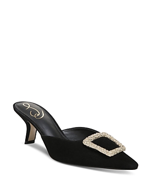 SAM EDELMAN WOMEN'S BRIT JEWEL BUCKLE POINTED TOE PUMPS