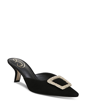 Sam Edelman Women's Brit Jewel Buckle Pointed Toe Pumps