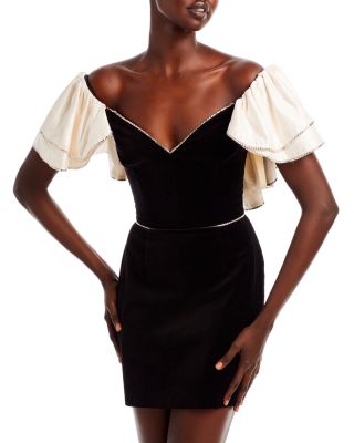 Markarian Orchid Embellished Velvet Mini Dress | Bloomingdale's