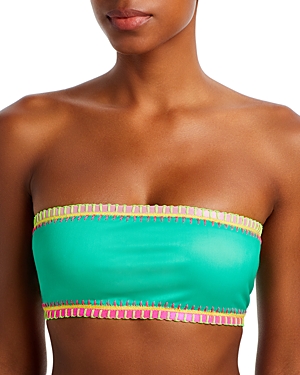 Platinum Inspired By Solange Ferrarini Crochet Trim Bandeau Bikini Top - 100% Exclusive In Emerald