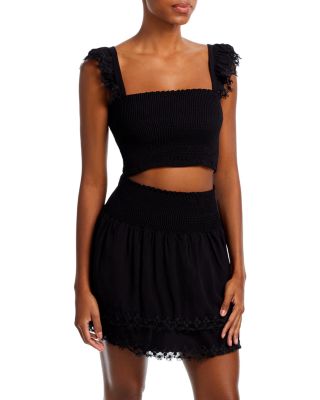 Mariel Smocked Top Swim Cover-Up