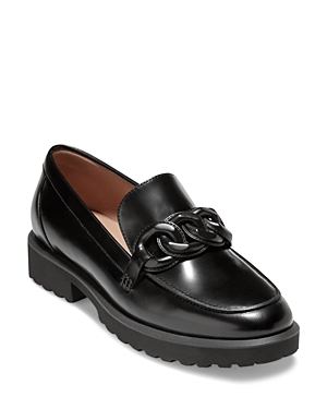 Cole Haan Women's Geneva Chain Loafer Flats In Black