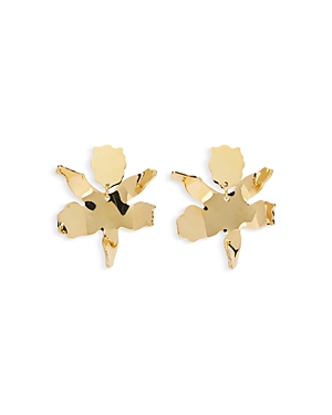 Shop Lele Sadoughi Paper Lily Drop Earrings In 14k Gold Plated