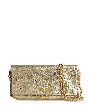 Rock leather crossbody bag Zadig & Voltaire Gold in Leather - 33155884