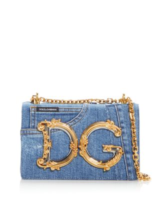 Dolce & Gabbana - DG Girls Bag in Patchwork Denim & Plain Calfskin