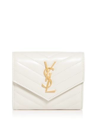 Saint Laurent Monogram Small Envelope Quilted Leather Wallet ...