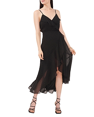1.state V Neck High Low Ruffled Maxi Dress