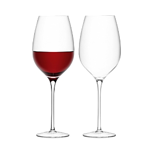 Shop Lsa Wine Red Wine Goblet, Set Of 2 In Clear