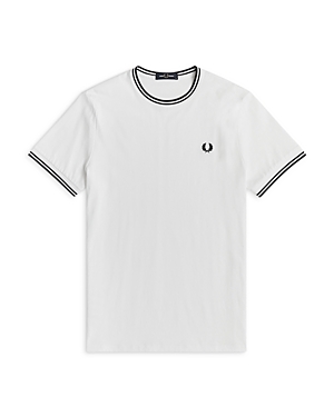 Fred Perry Twin Tipped Short Sleeve Tee In White