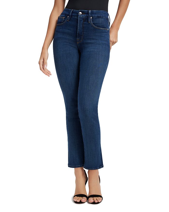 Good American Cotton Blend Good Legs High Rise Straight Jeans in Bb04 ...