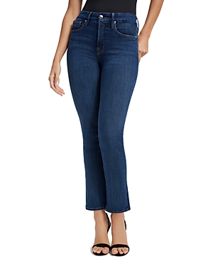 GOOD AMERICAN COTTON BLEND GOOD LEGS HIGH RISE STRAIGHT JEANS IN BB04