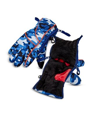 Boys' Chase Camo Zip Gloves - Little Kid, Big Kid