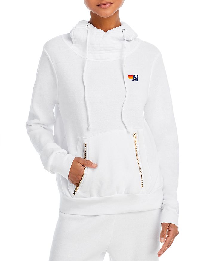 Shop Aviator Nation Ninja Pullover Hoodie In White
